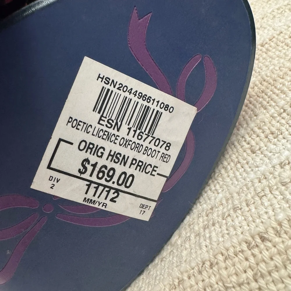 Poetic License Red Lace Up Boots - Picture 9 of 9